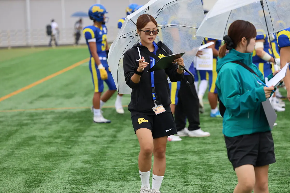 試合中の鬼嶋さん