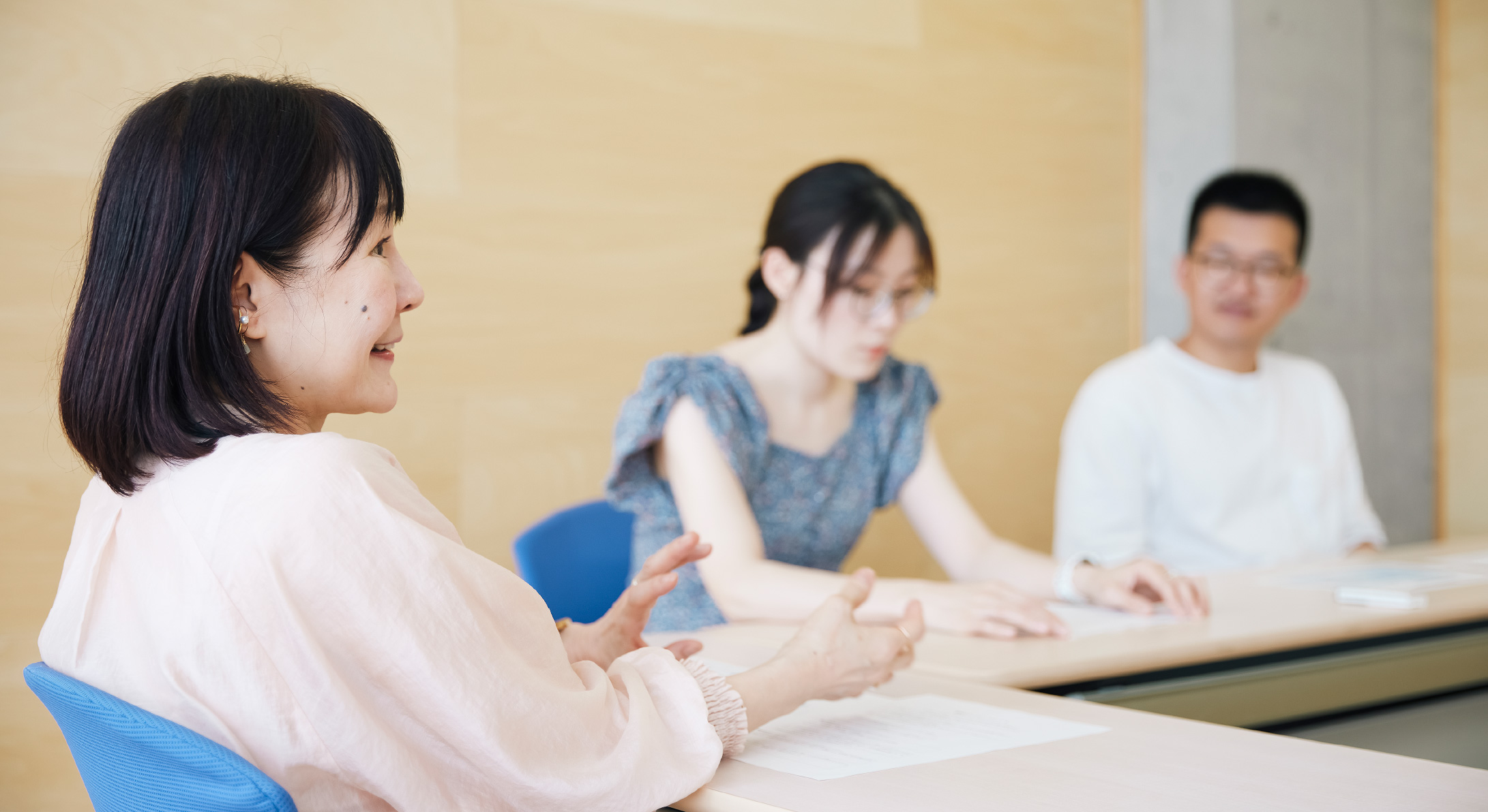 インタビューの様子