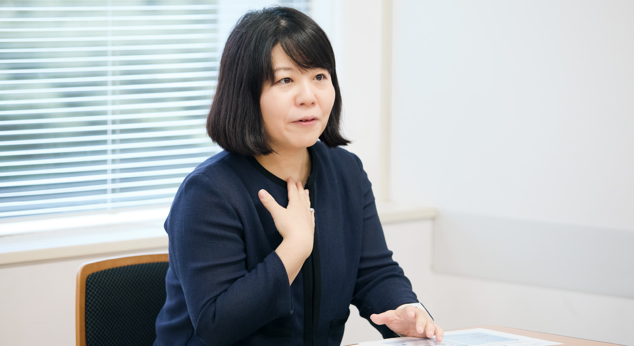 インタビューの様子