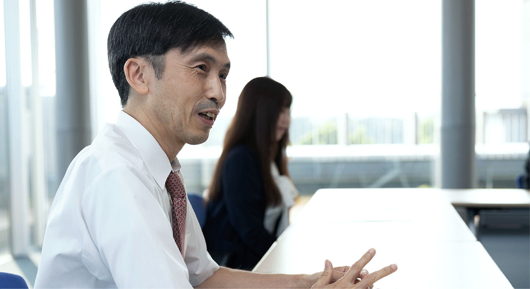 インタビューの様子