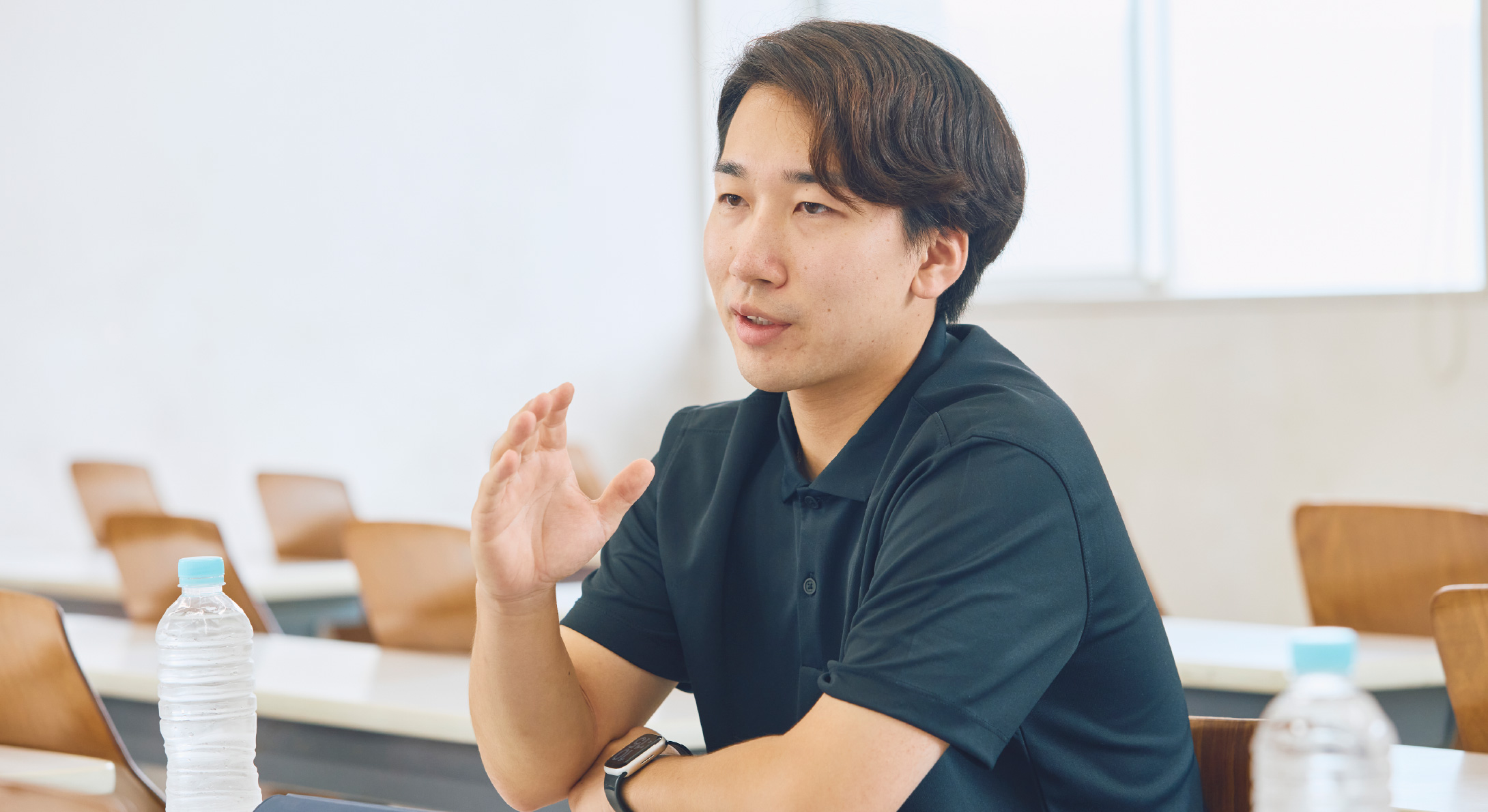 インタビューの様子