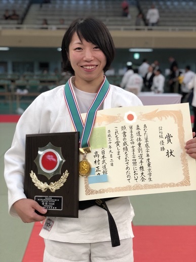 52kg級優勝の萩野乃花選手