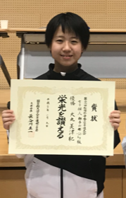 女子個人組手－53kg優勝の大丸美津妃選手