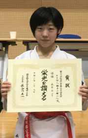 女子個人組手－59kg優勝の永井カンナ選手
