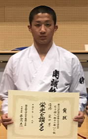 男子個人組手＋68kg優勝の栗田尊選手