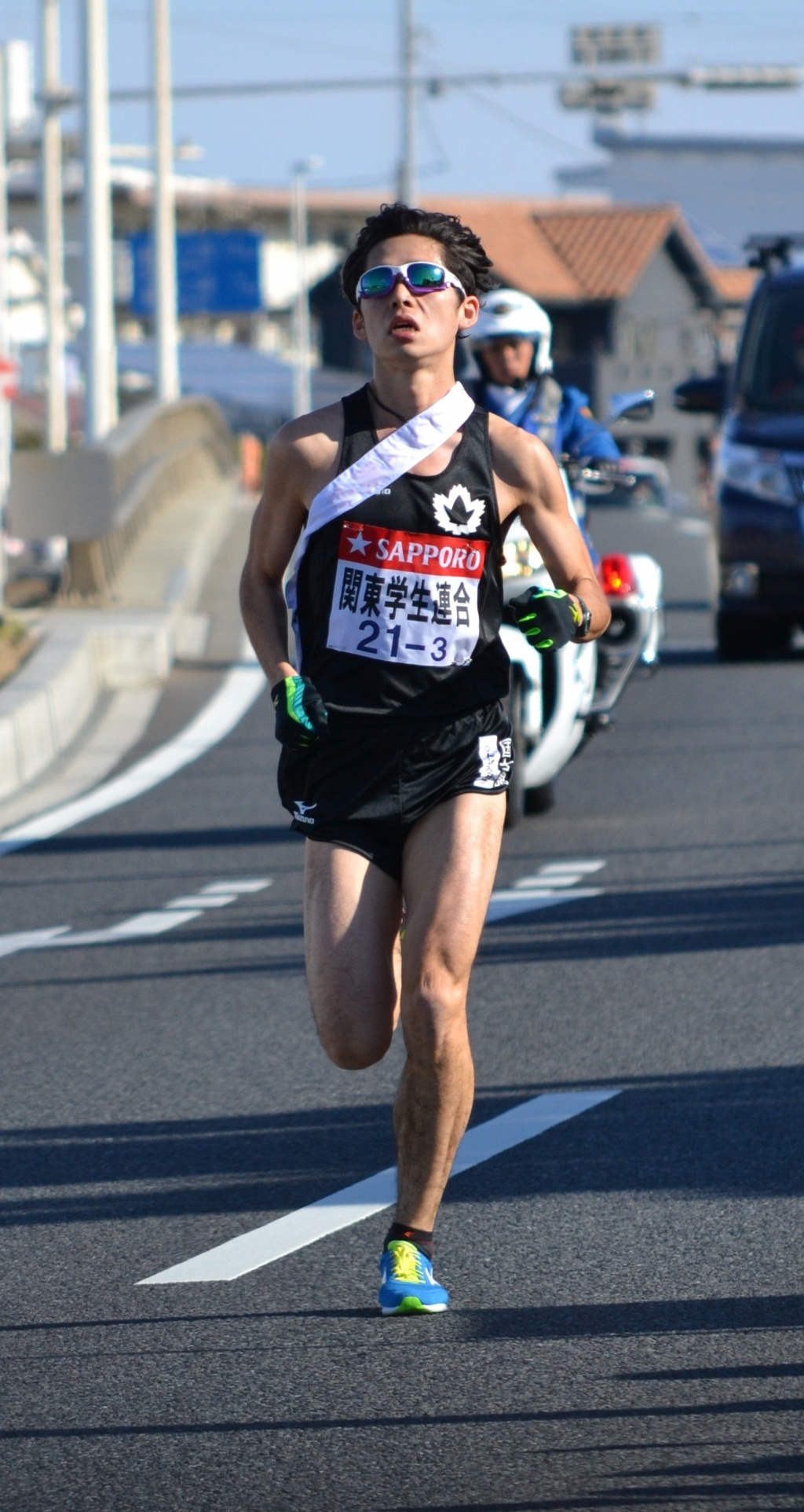 3区を走る武藤選手（提供：スポーツ国士）