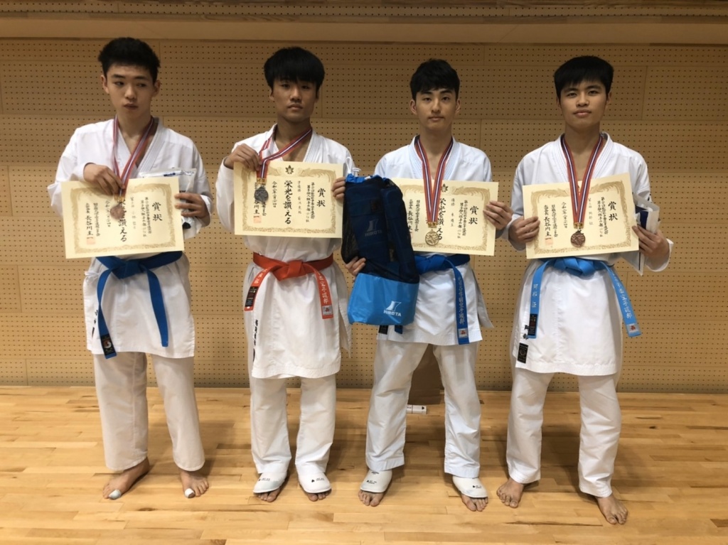 男子個人組手68kg級の入賞者