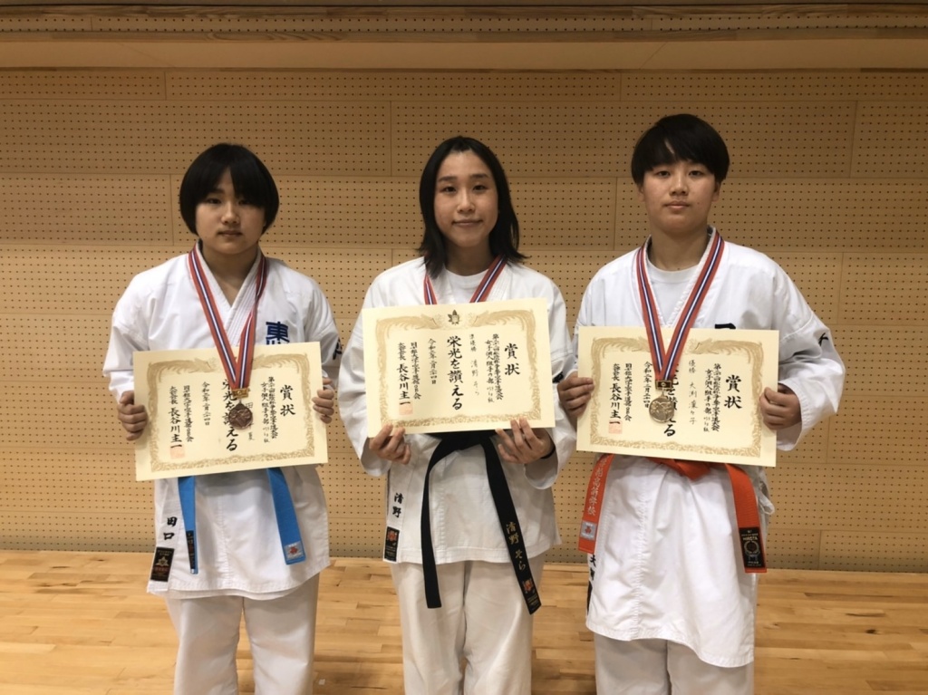 女子個人組手59kg超級の入賞者