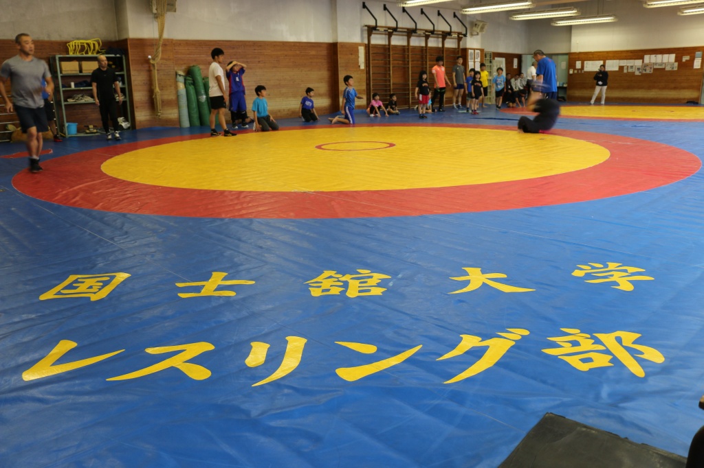 阿部選手が練習拠点とする多摩キャンパスのレスリング場（2019年11月の多摩祭にて）