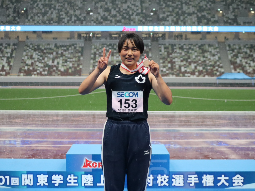 女子やり投3位の前川選手