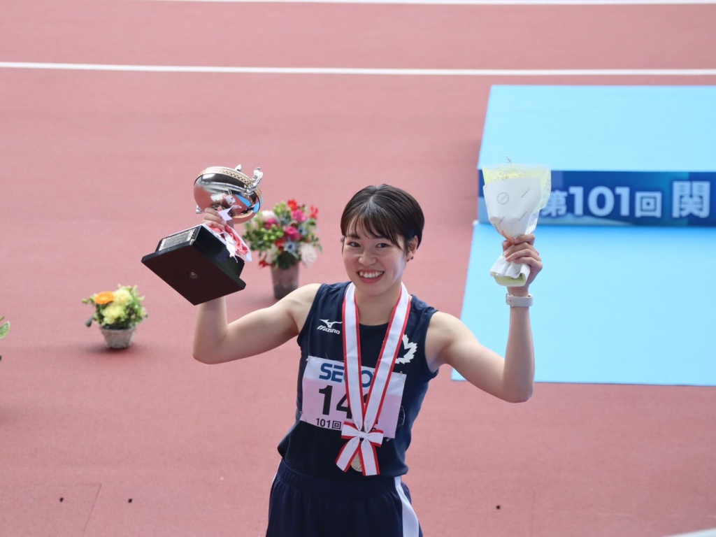 全日本学生に続き100mハードルを制した玉置選手
