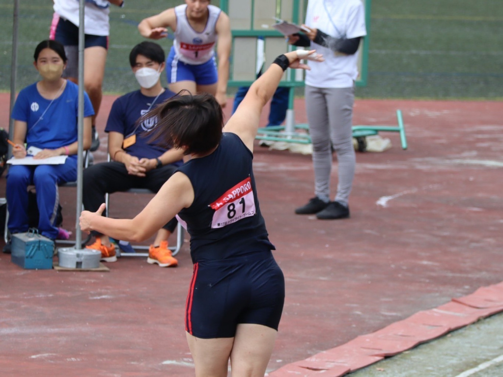 女子砲丸投で3位の大迫選手