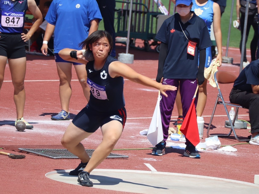 女子円盤投5位の大迫選手