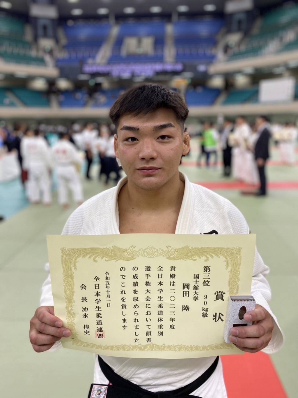 90kg級3位の岡田陸選手