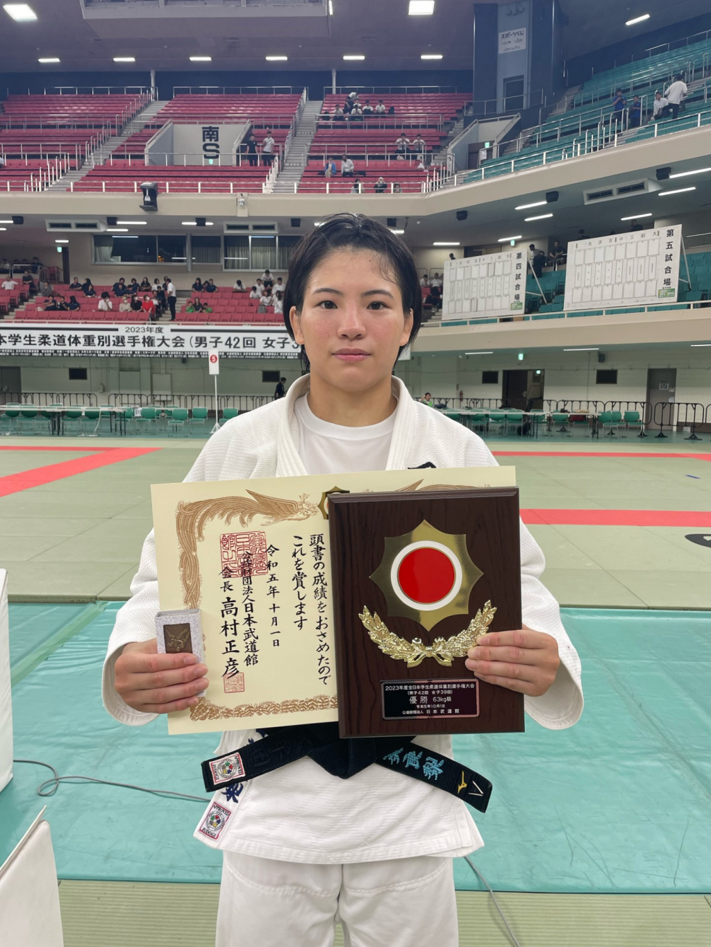 63kg級優勝の山口葵良梨選手