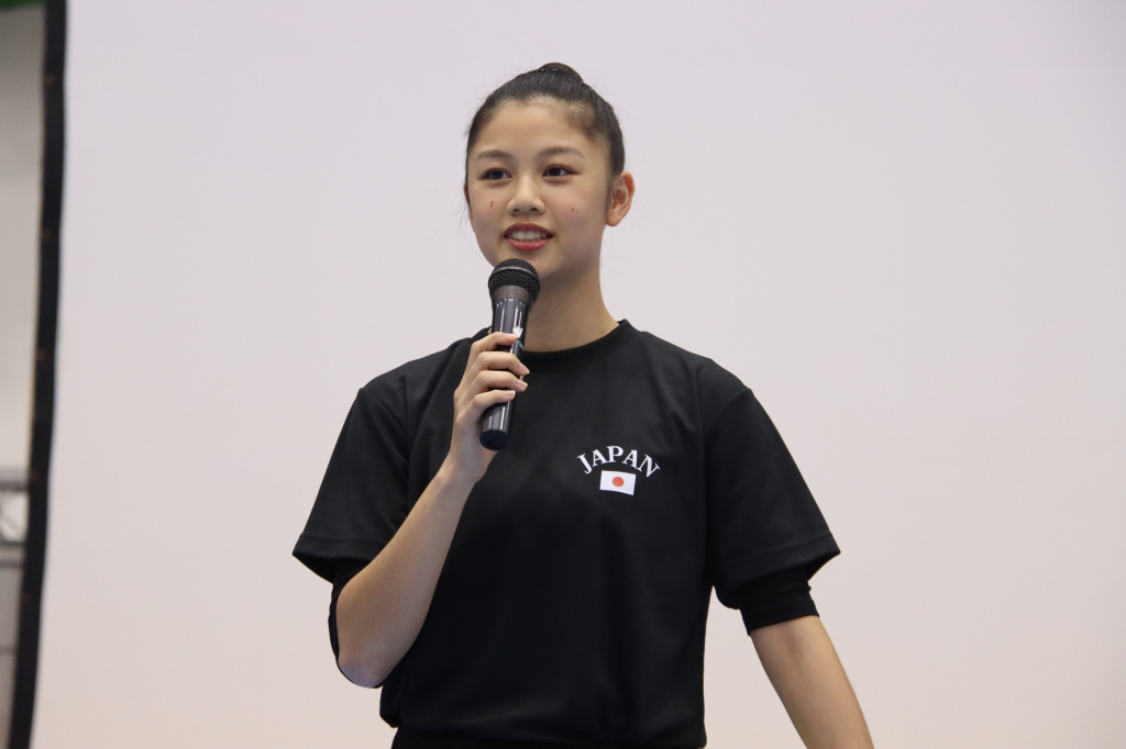 パリ2024大会の挨拶をするピラパンデ選手