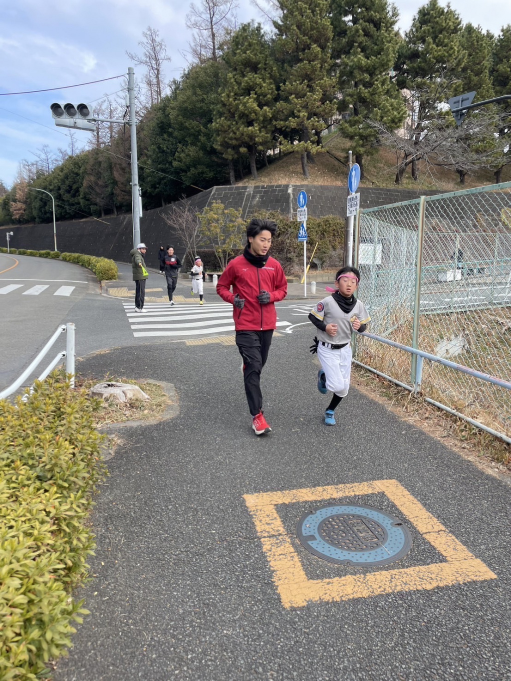 伴走する様子