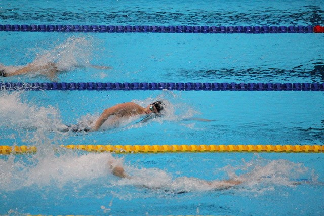 競技中の森選手