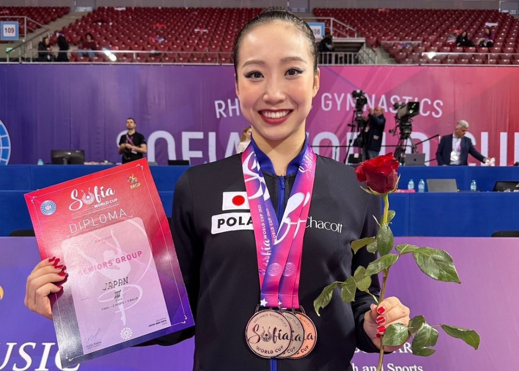 銀メダルを獲得した稲木選手